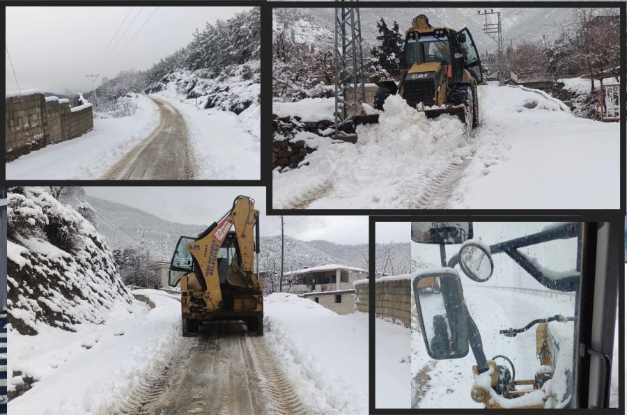 Hatay’da ekipler kar nöbetinde