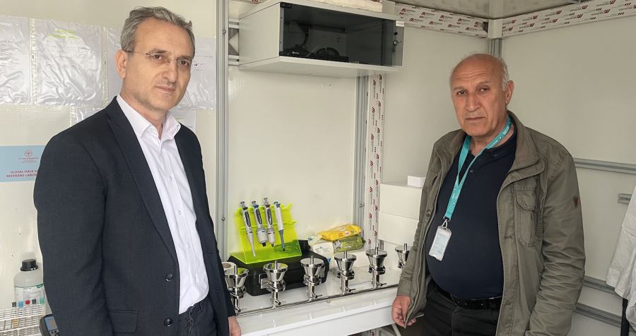 Deprem bölgesine su analizi için cihaz ve ekipman bağışı