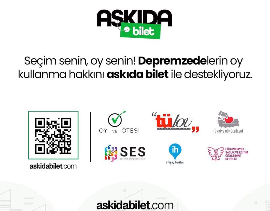 Depremzede seçmen için askıda bilet kampanyası