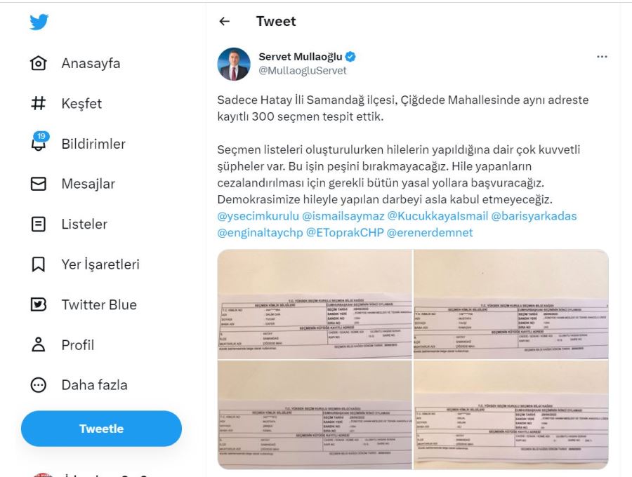 Milletvekili Mullaoğlu: Aynı adreste 300 seçmen tespit ettik