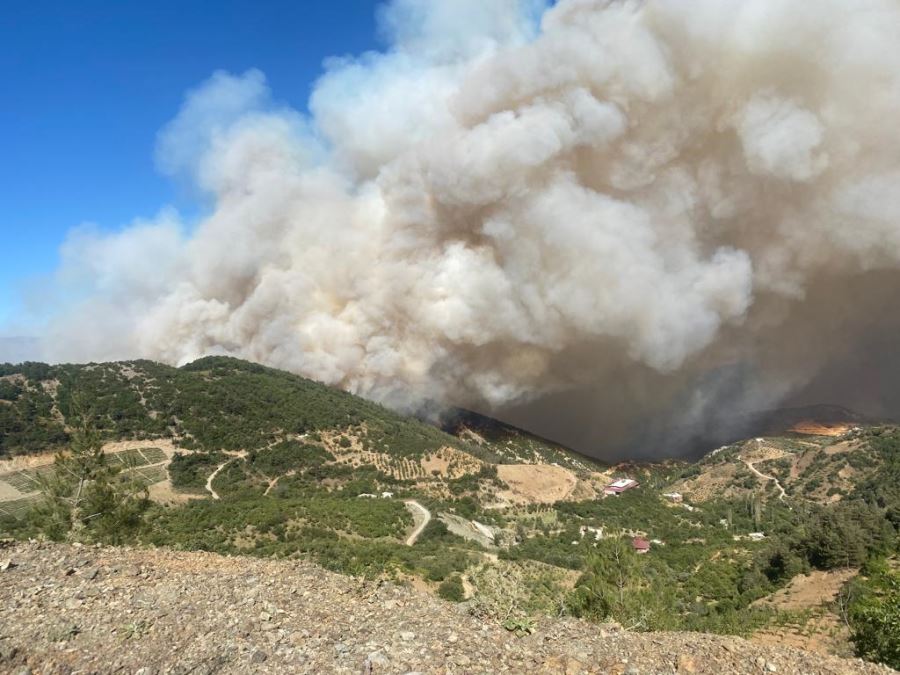 Belen yangınına hava destekli müdahale