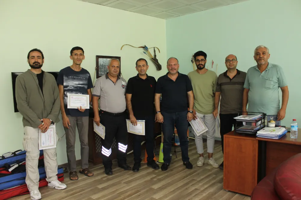 Gündel ve ekibine teşekkür belgesi